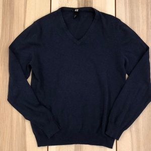 H&M Navy V-neck Sweater